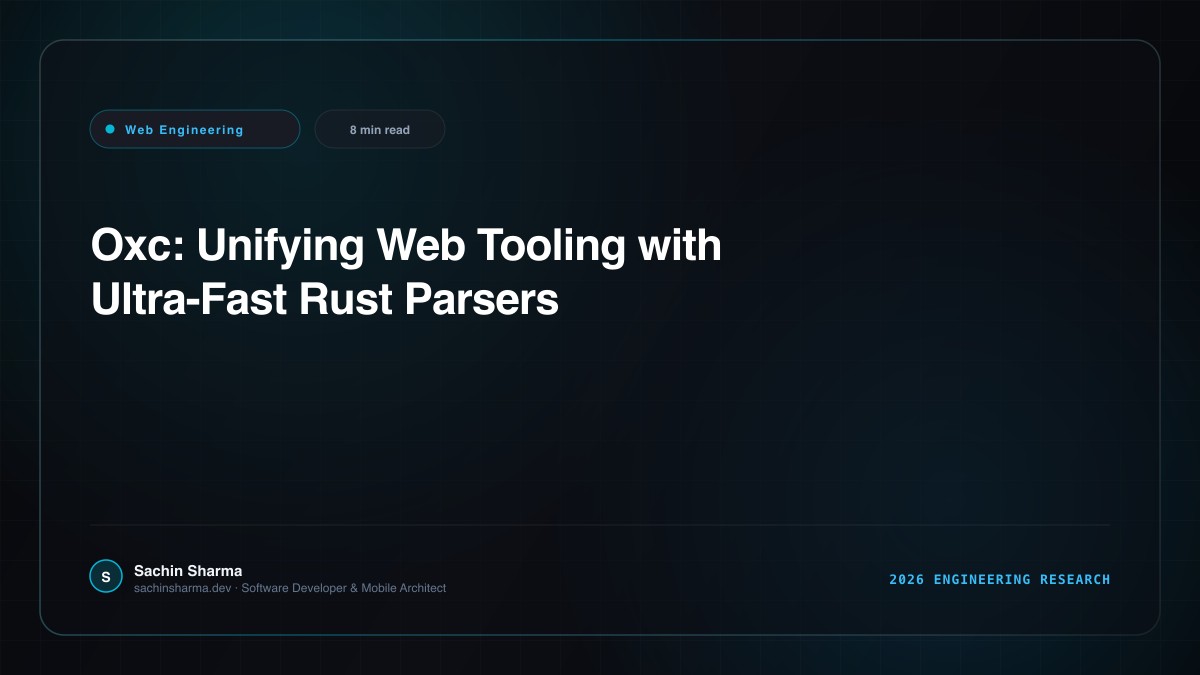 Oxc: Unifying Web Tooling with Ultra-Fast Rust Parsers