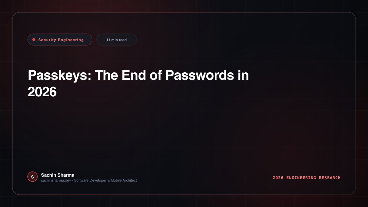 Passkeys: The End of Passwords in 2026