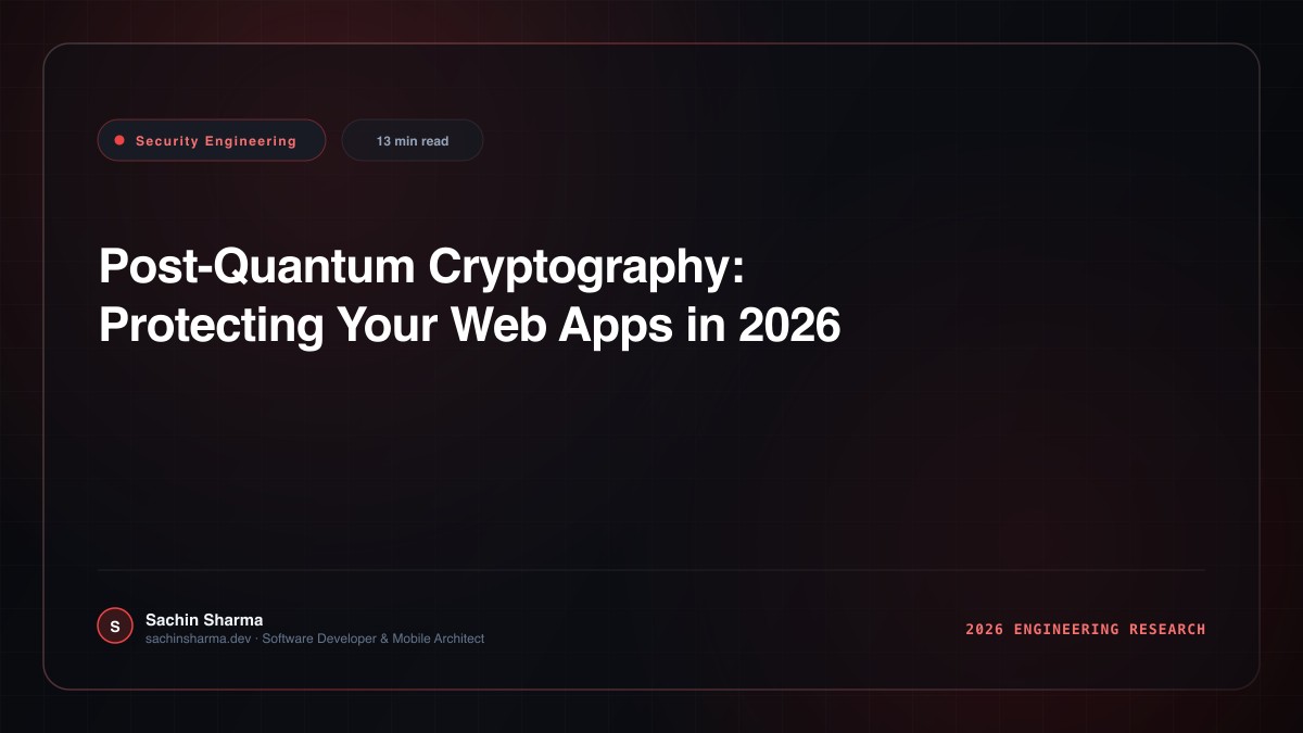 Post-Quantum Cryptography: Protecting Your Web Apps in 2026