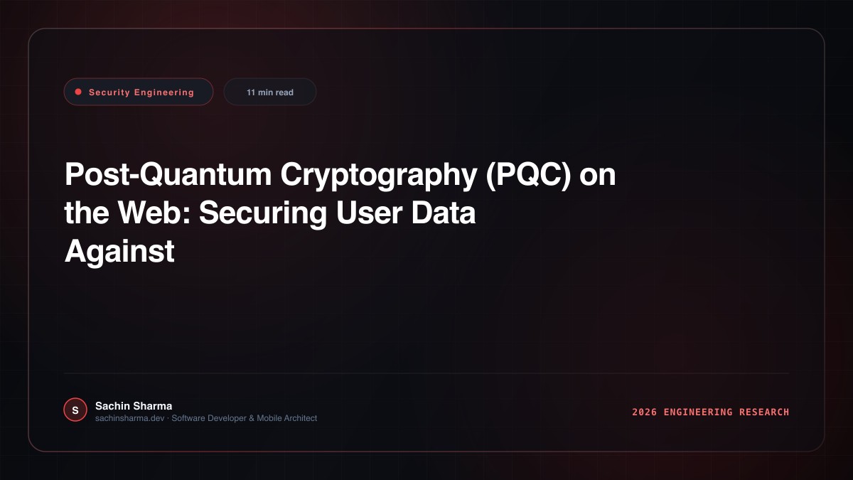 Post-Quantum Cryptography (PQC) on the Web: Securing User Data Against Tomorrow’s Threats Today