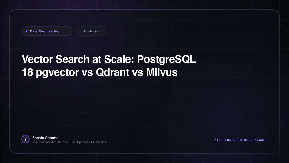 Vector Search at Scale: PostgreSQL 18 pgvector vs Qdrant vs Milvus