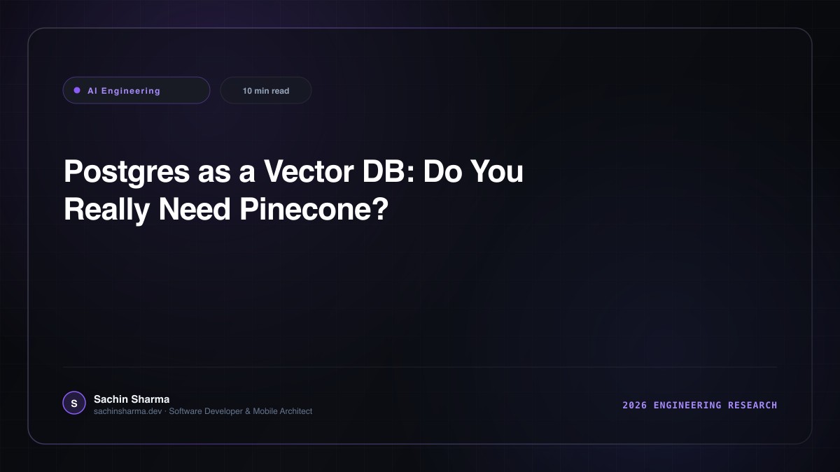 Postgres as a Vector DB: Do You Really Need Pinecone?