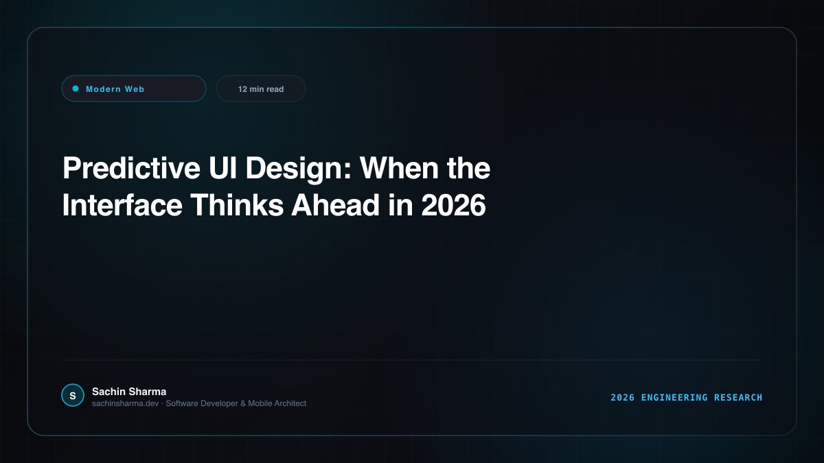 Predictive UI Design: When the Interface Thinks Ahead in 2026