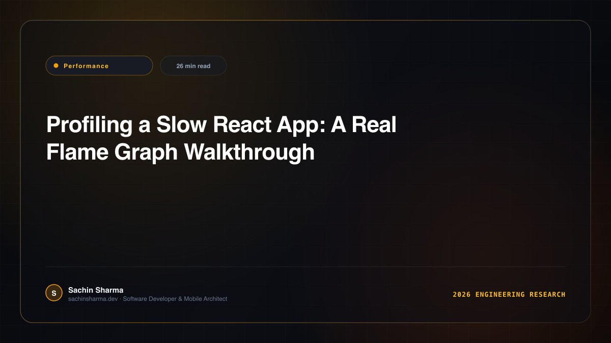 Profiling a Slow React App: A Real Flame Graph Walkthrough