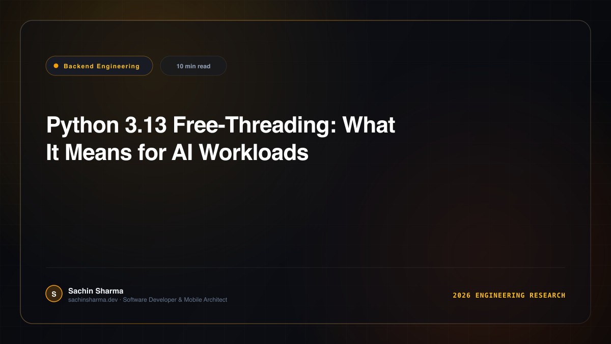 Python 3.13 Free-Threading: What It Means for AI Workloads