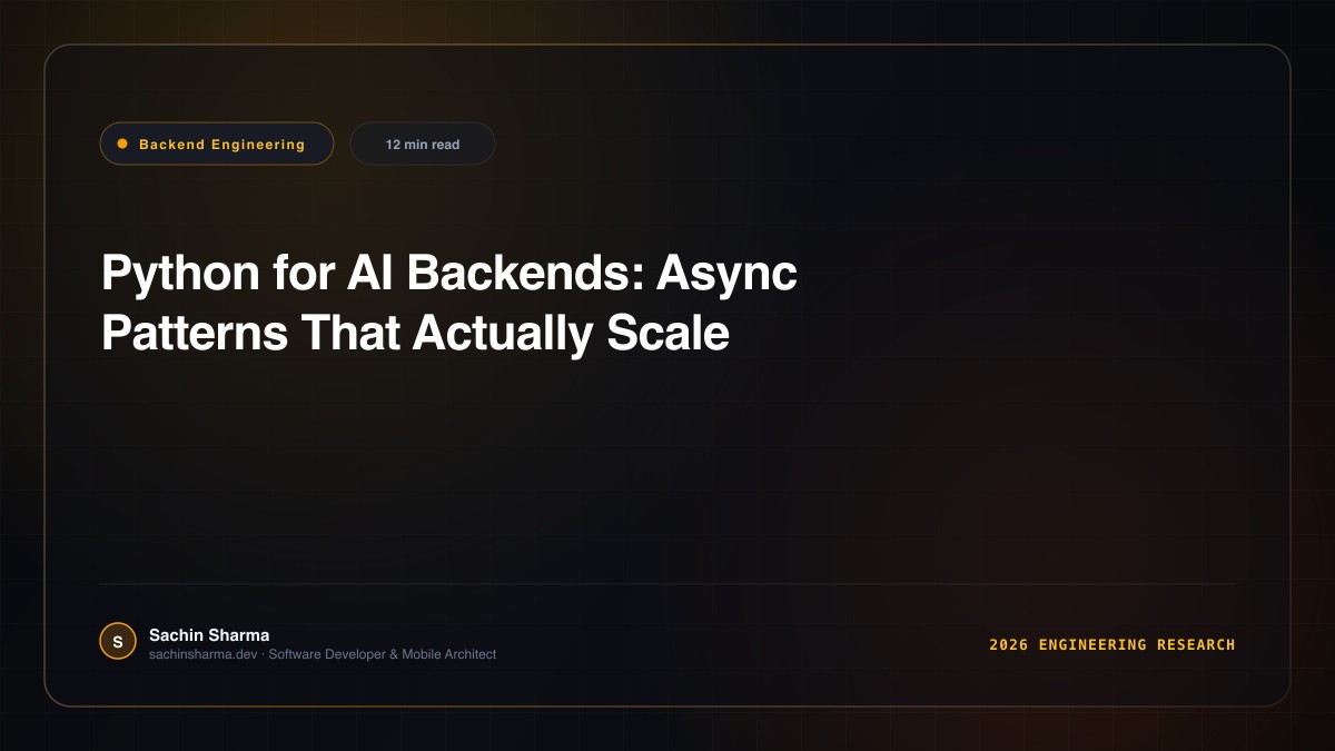 Python for AI Backends: Async Patterns That Actually Scale