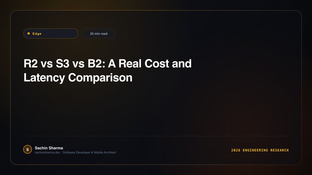 R2 vs S3 vs B2: A Real Cost and Latency Comparison