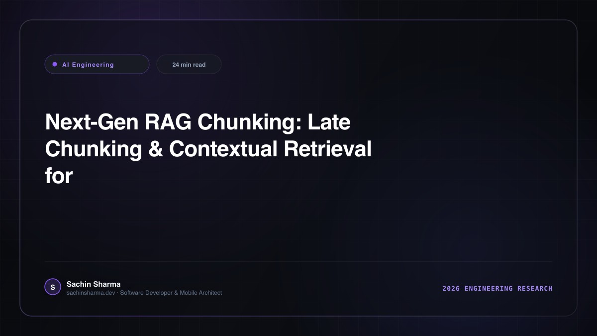 Next-Gen RAG Chunking: Late Chunking & Contextual Retrieval for 99% Answer Precision