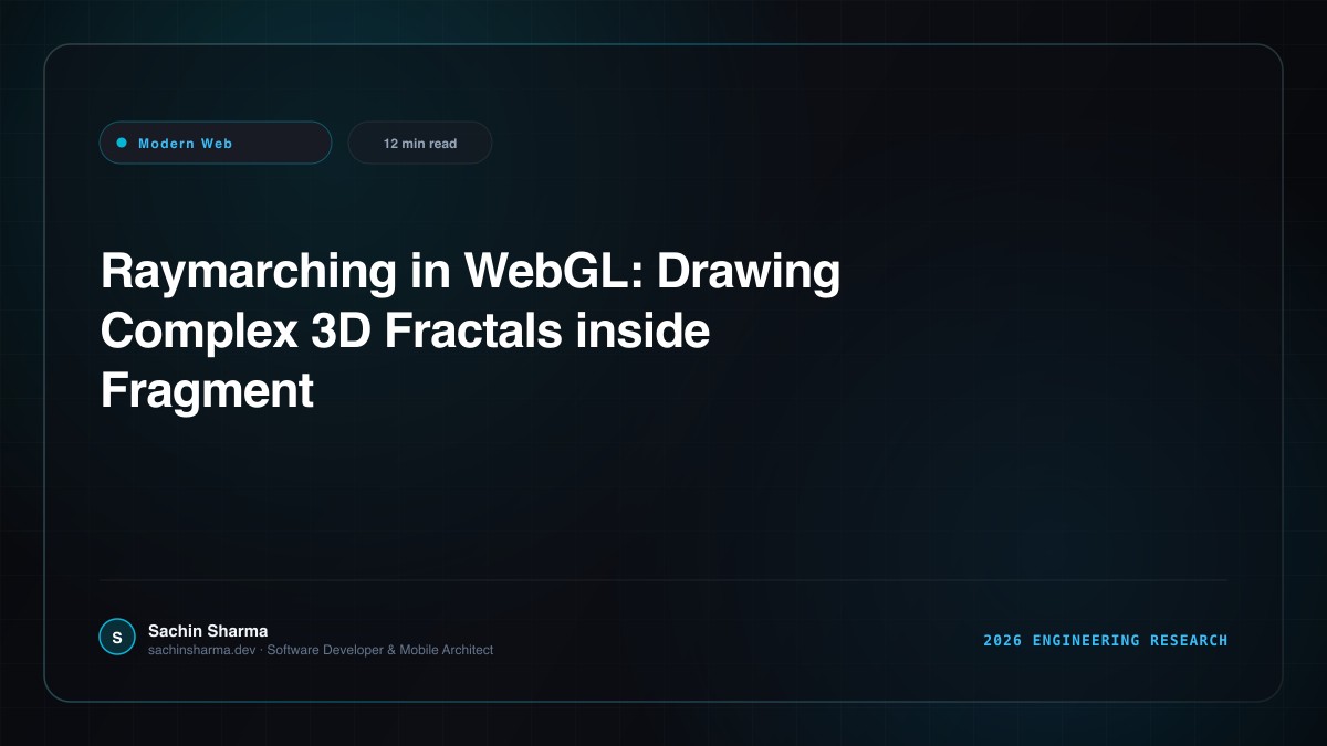 Raymarching in WebGL: Drawing Complex 3D Fractals inside Fragment Shaders