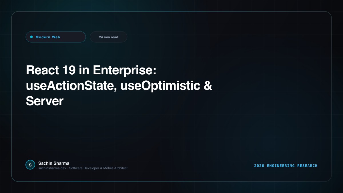 React 19 in Enterprise: useActionState, useOptimistic & Server Actions in High-Scale SaaS