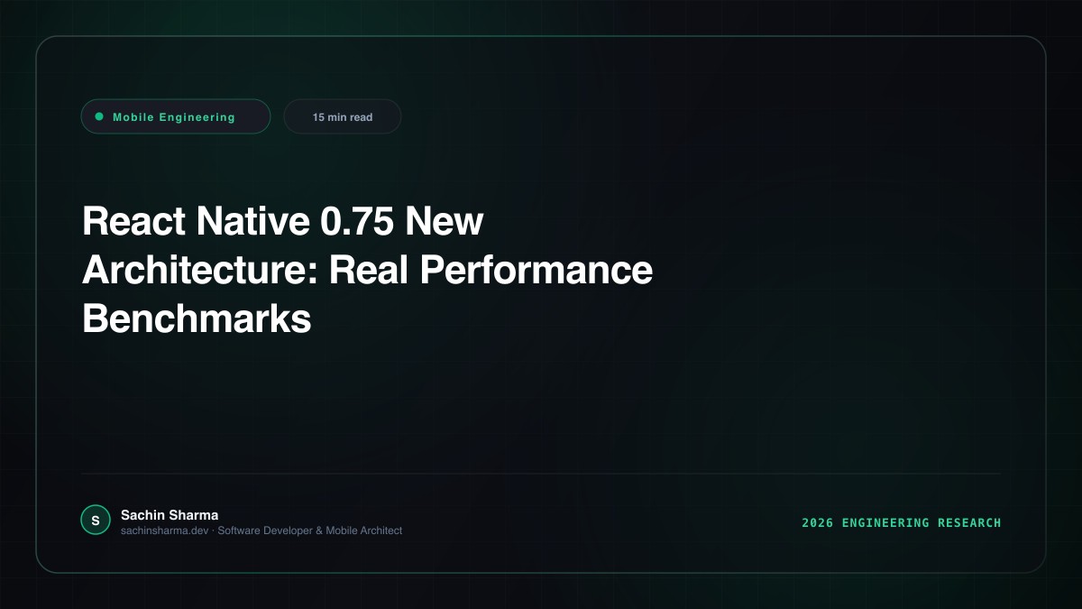 React Native 0.75 New Architecture: Real Performance Benchmarks & Migration Guide