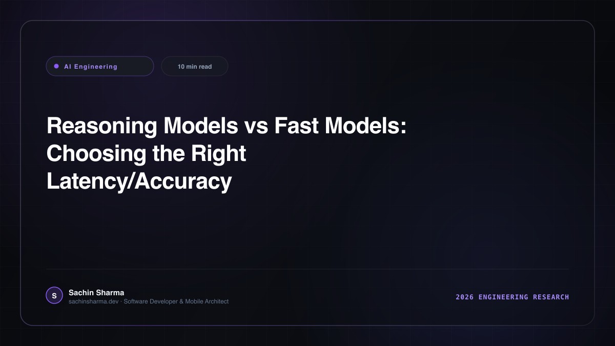 Reasoning Models vs Fast Models: Choosing the Right Latency/Accuracy Tradeoff