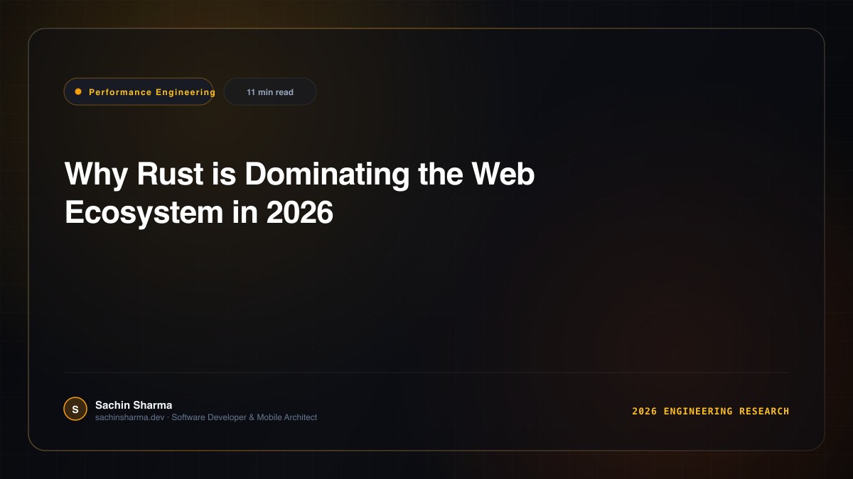 Why Rust is Dominating the Web Ecosystem in 2026