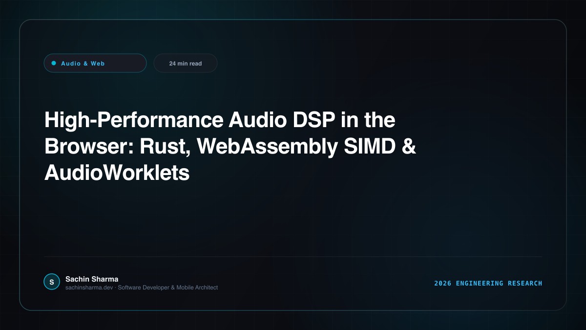 High-Performance Audio DSP in the Browser: Rust, WebAssembly SIMD & AudioWorklets