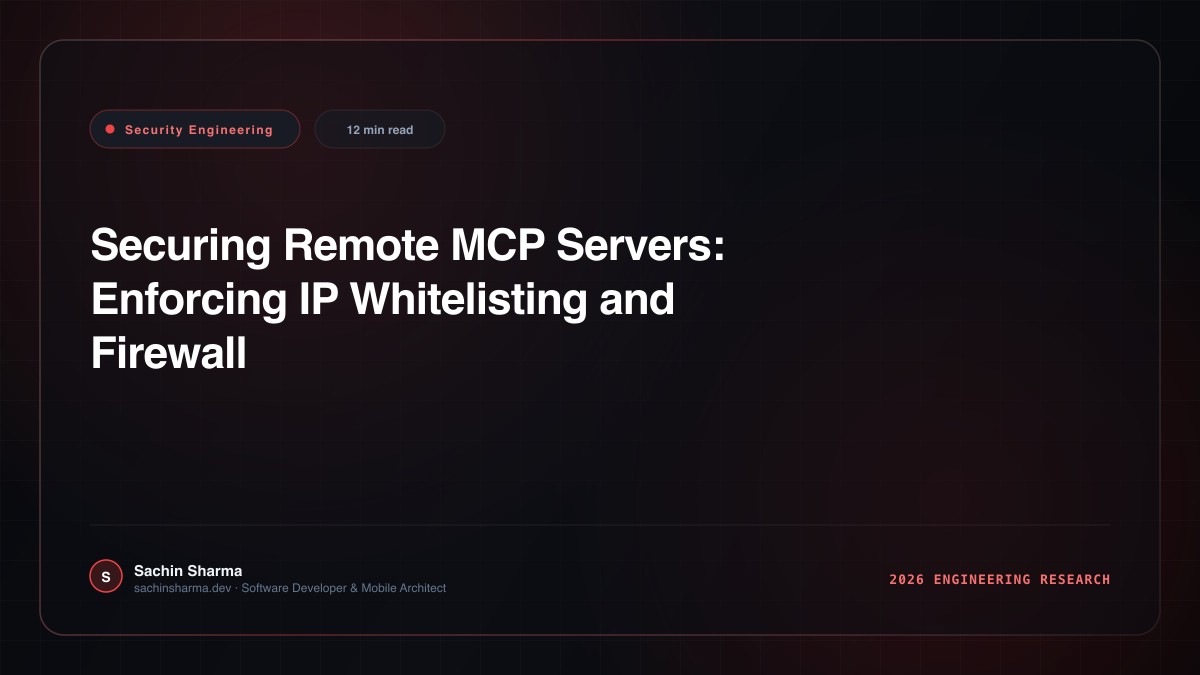 Securing Remote MCP Servers: Enforcing IP Whitelisting and Firewall Rules
