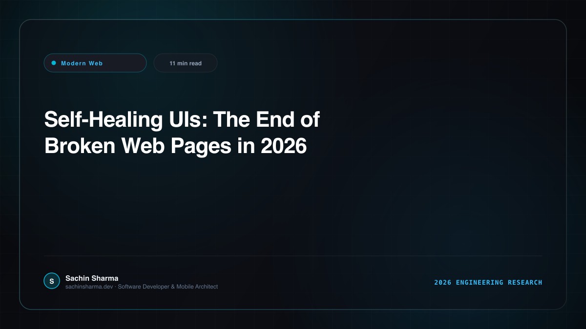 Self-Healing UIs: The End of Broken Web Pages in 2026