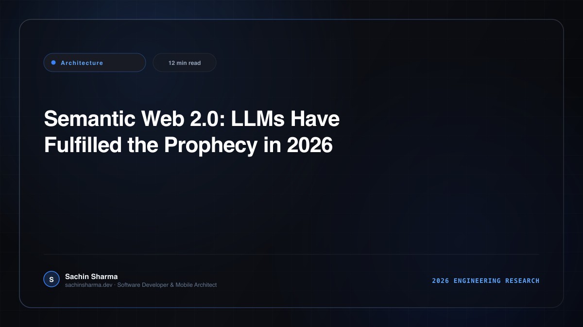 Semantic Web 2.0: LLMs Have Fulfilled the Prophecy in 2026