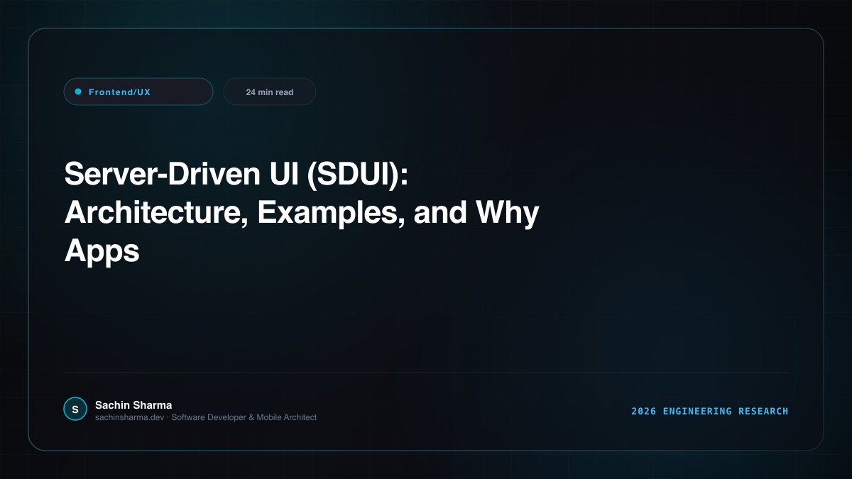 Server-Driven UI (SDUI): Architecture, Examples, and Why Apps Use It