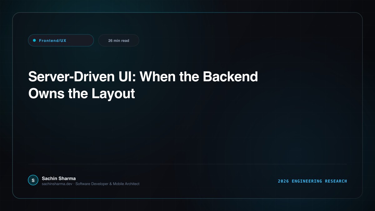 Server-Driven UI: When the Backend Owns the Layout