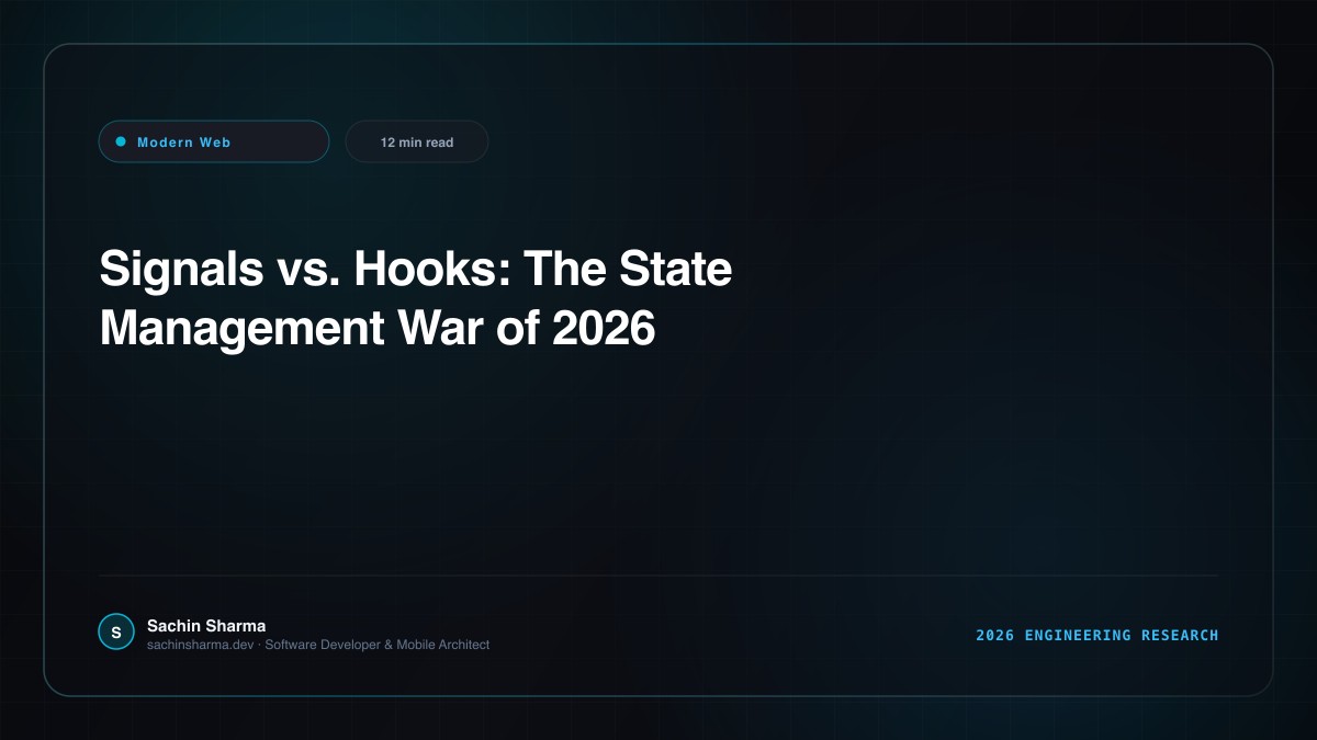 Signals vs. Hooks: The State Management War of 2026