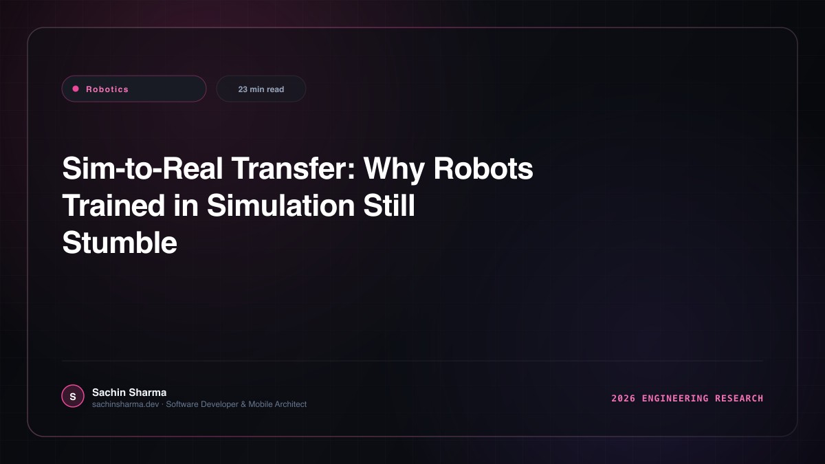 Sim-to-Real Transfer: Why Robots Trained in Simulation Still Stumble