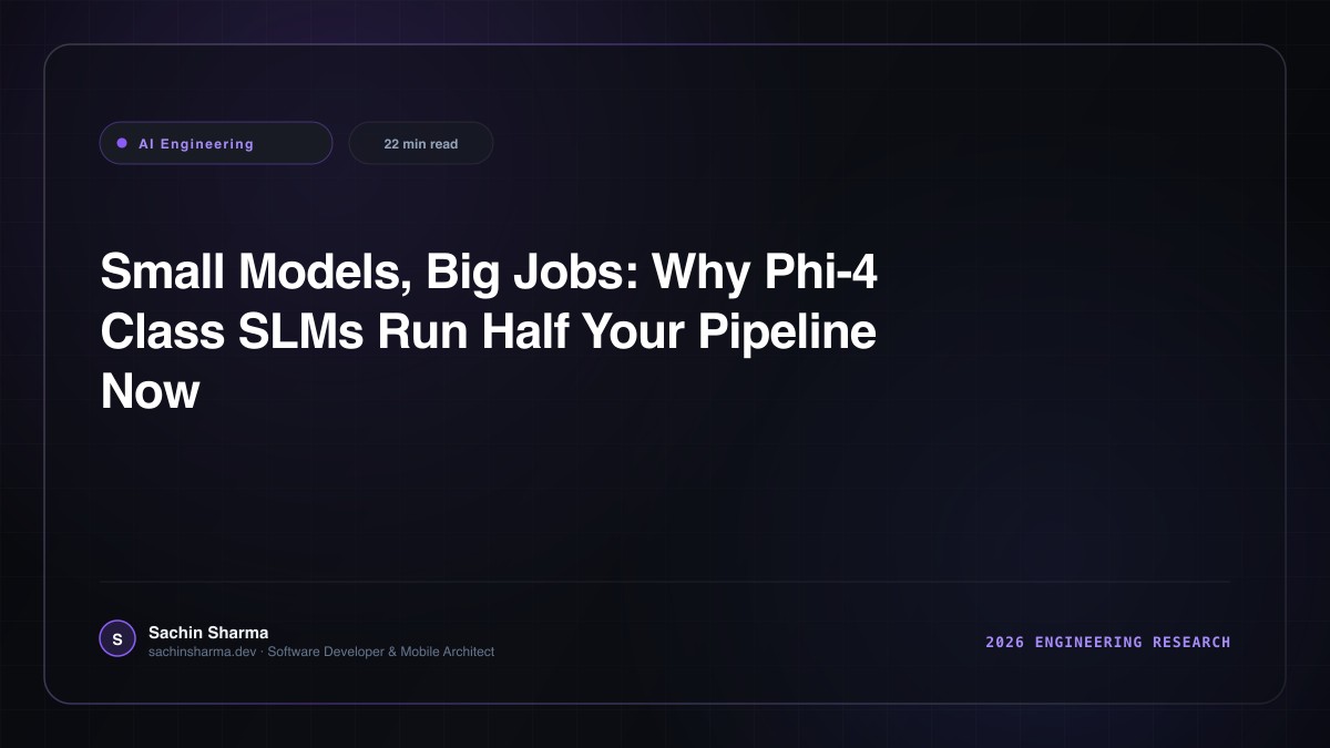 Small Models, Big Jobs: Why Phi-4 Class SLMs Run Half Your Pipeline Now