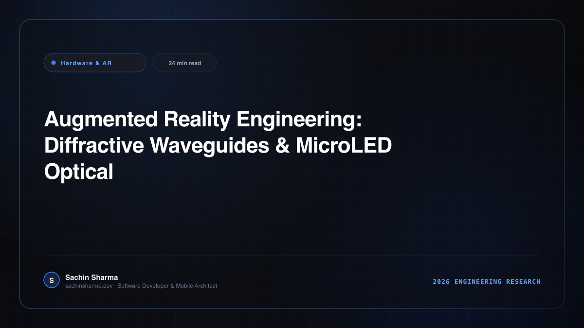 Augmented Reality Engineering: Diffractive Waveguides & MicroLED Optical Displays
