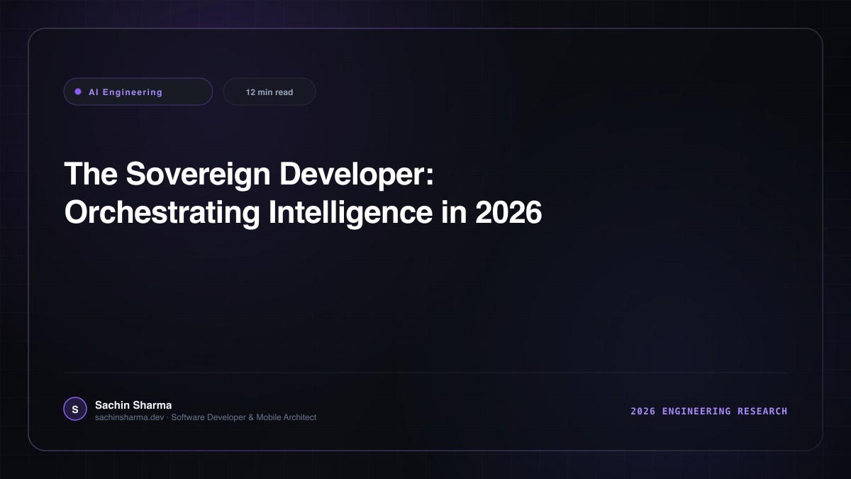 The Sovereign Developer: Orchestrating Intelligence in 2026