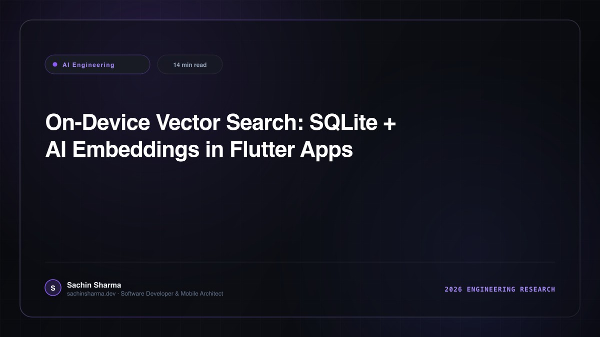 On-Device Vector Search: SQLite + AI Embeddings in Flutter Apps