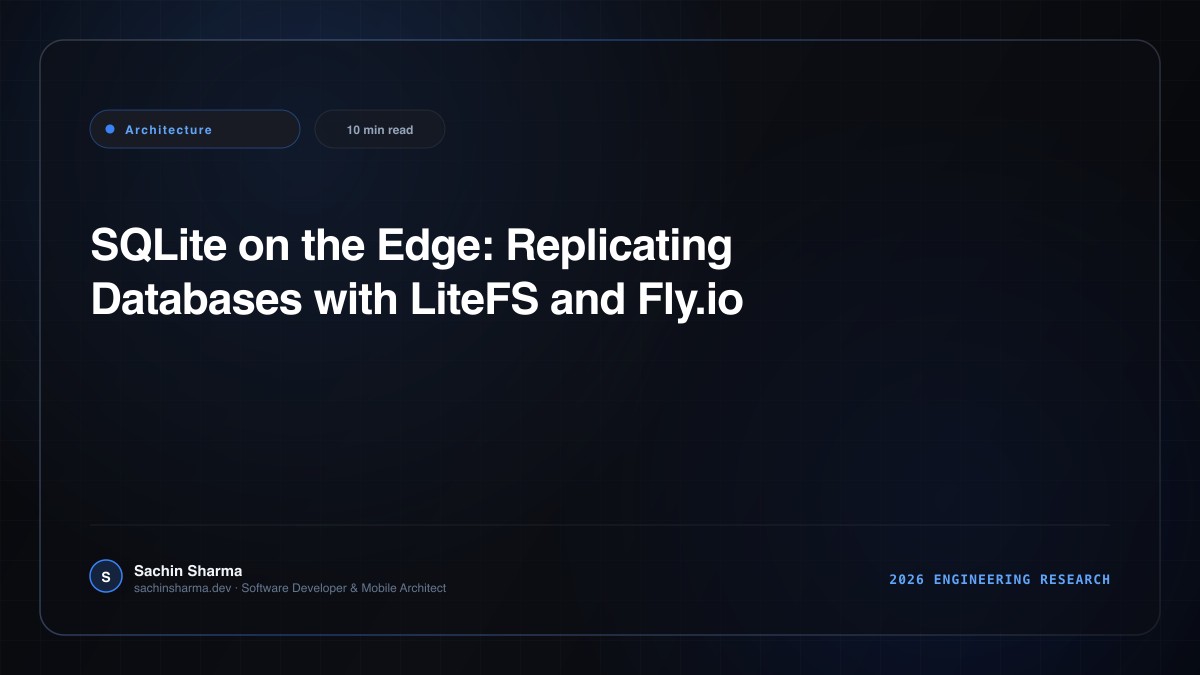 SQLite on the Edge: Replicating Databases with LiteFS and Fly.io