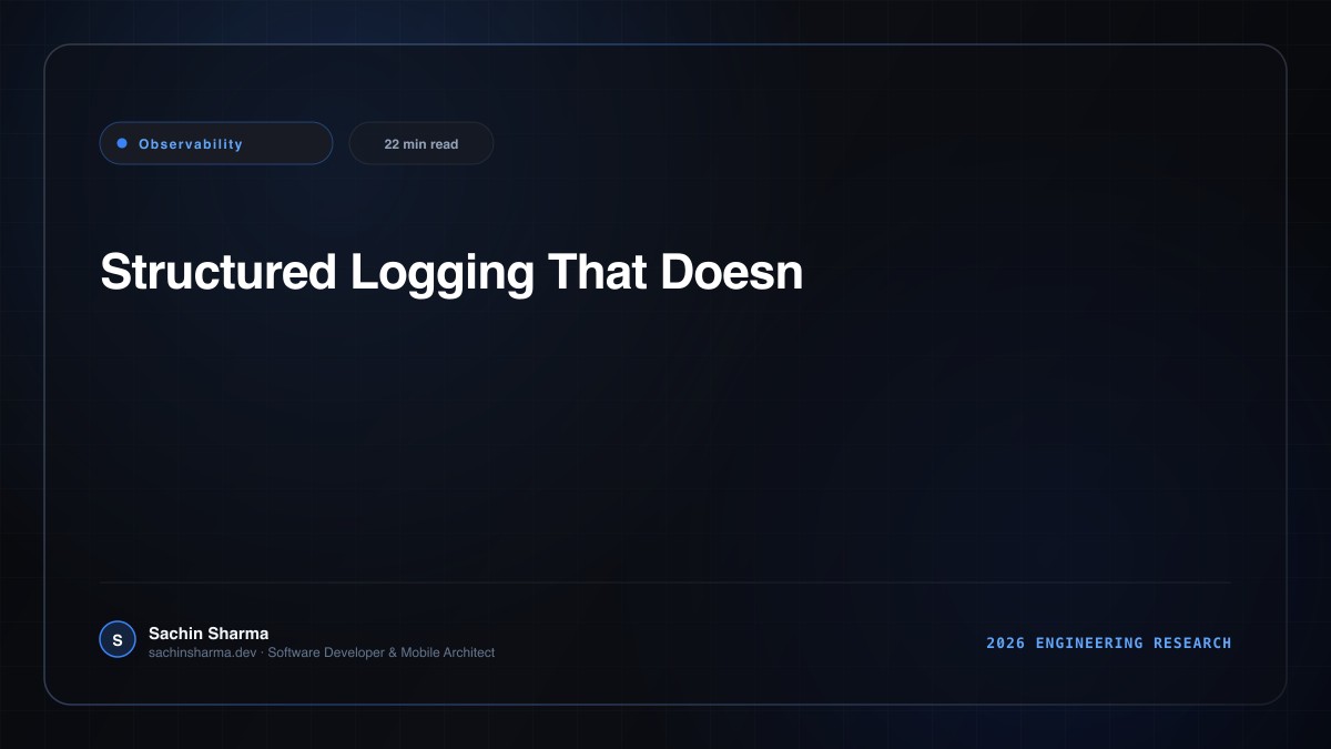 Structured Logging That Doesn't Cost You $10K/Month: Optimization Playbook