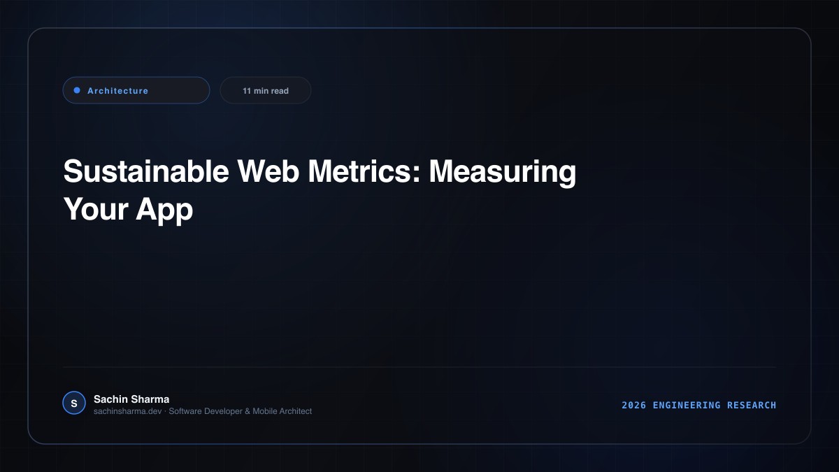 Sustainable Web Metrics: Measuring Your App's Impact in 2026