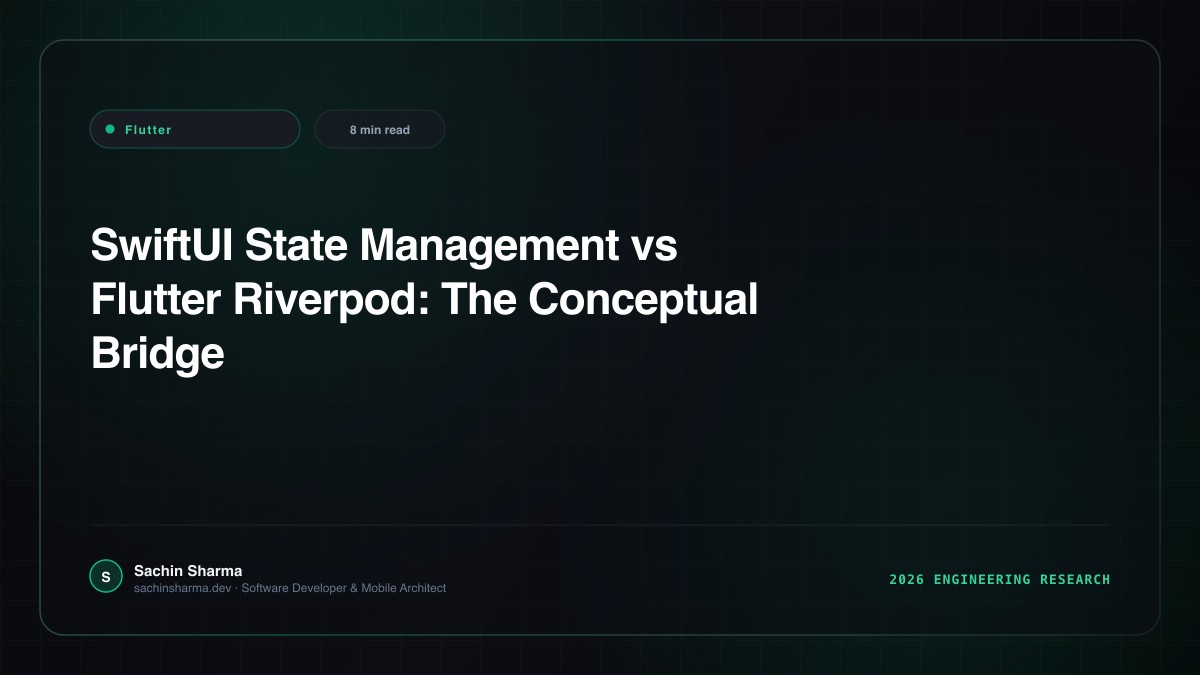 SwiftUI State Management vs Flutter Riverpod: The Conceptual Bridge