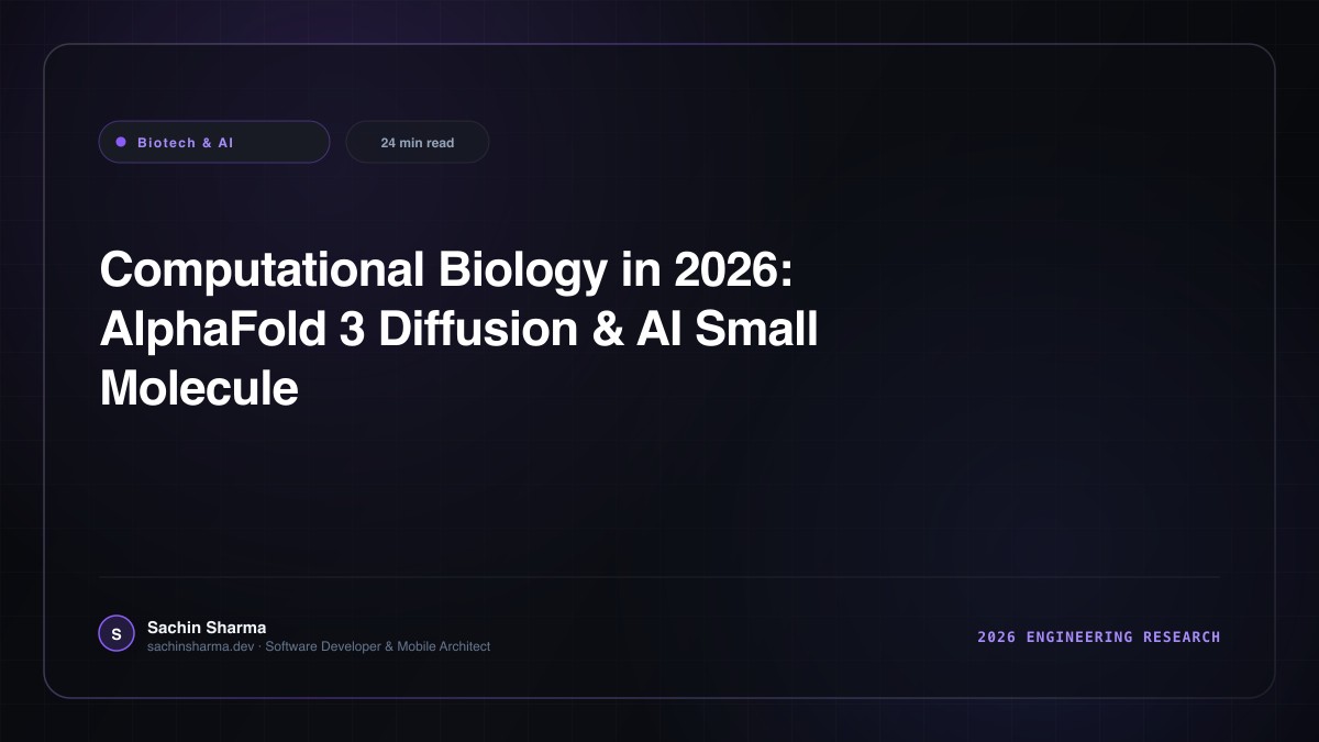 Computational Biology in 2026: AlphaFold 3 Diffusion & AI Small Molecule Drug Discovery