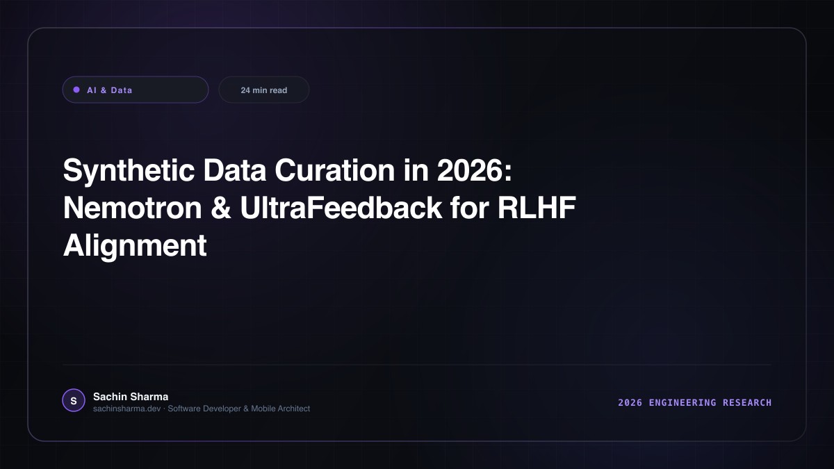 Synthetic Data Curation in 2026: Nemotron & UltraFeedback for RLHF Alignment