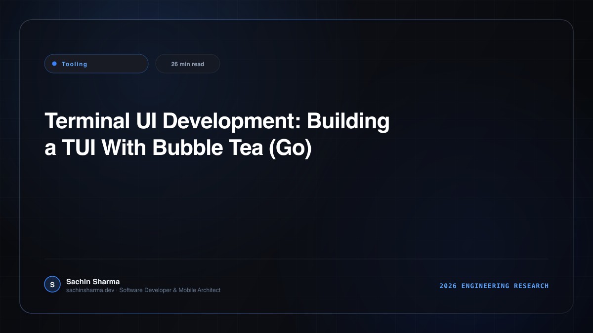Terminal UI Development: Building a TUI With Bubble Tea (Go)