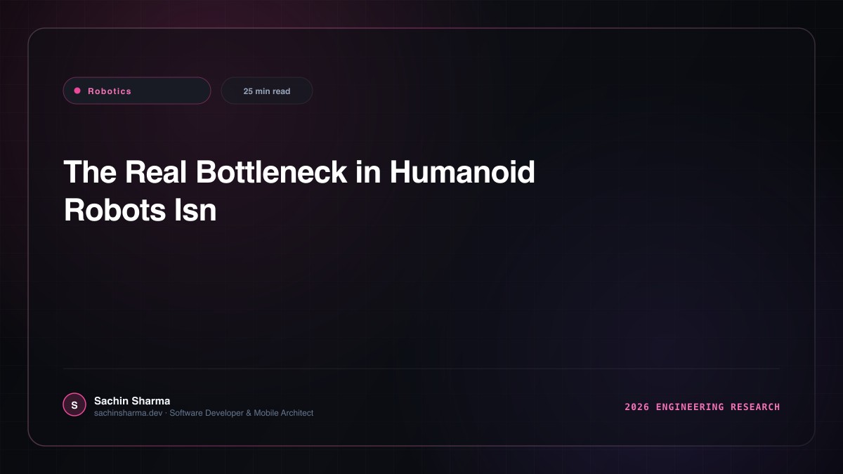 The Real Bottleneck in Humanoid Robots Isn't AI, It's Actuators