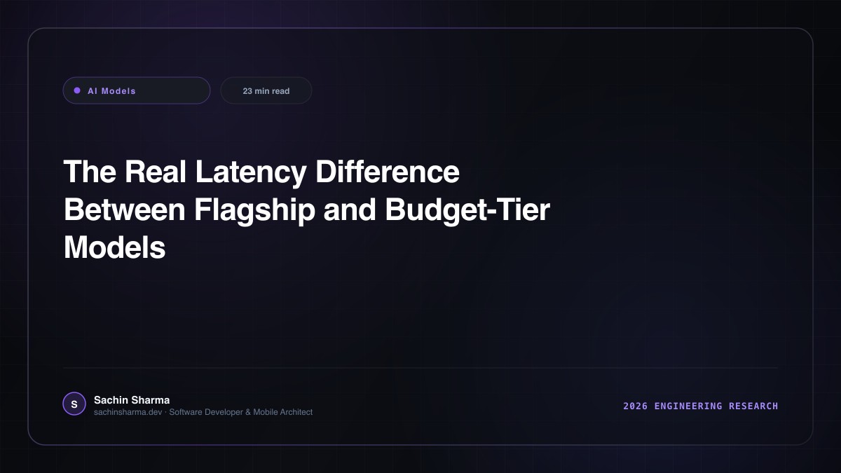 The Real Latency Difference Between Flagship and Budget-Tier Models