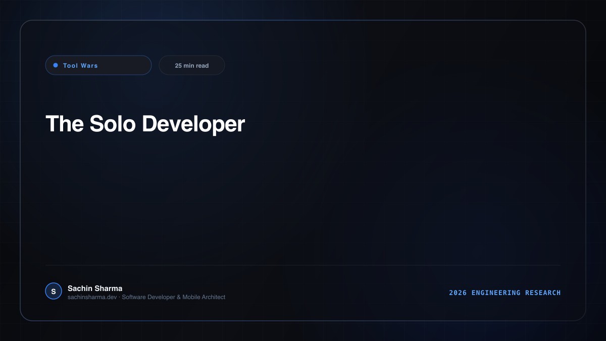 The Solo Developer's Guide to Picking One AI Coding Tool and Sticking With It
