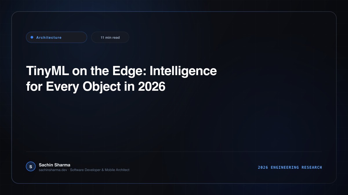 TinyML on the Edge: Intelligence for Every Object in 2026