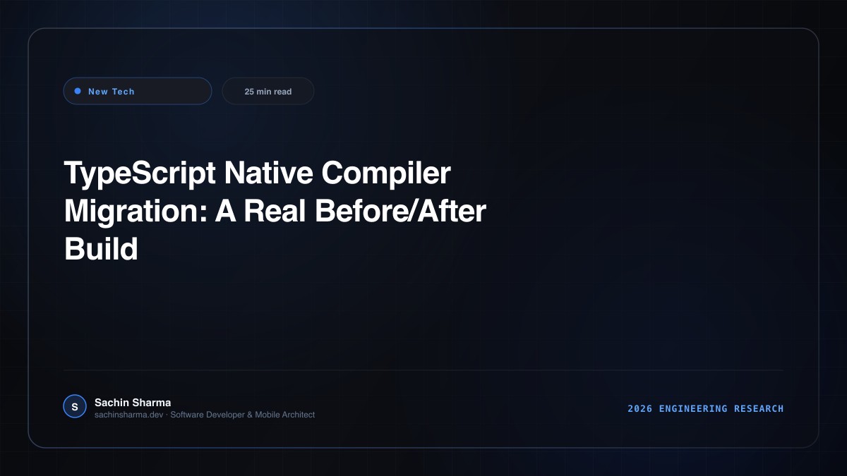 TypeScript Native Compiler Migration: A Real Before/After Build Time