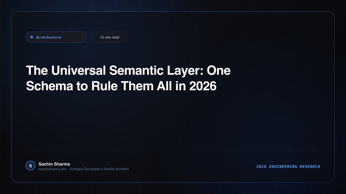 The Universal Semantic Layer: One Schema to Rule Them All in 2026