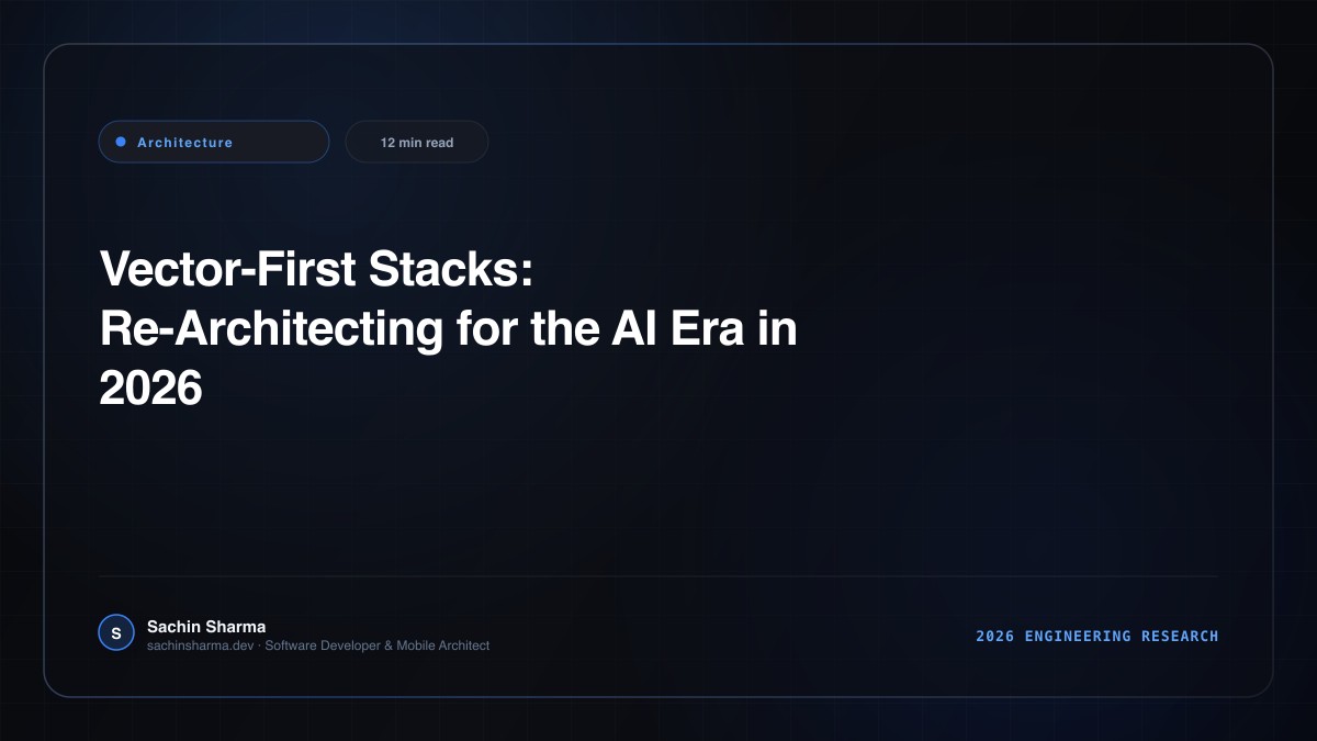 Vector-First Stacks: Re-Architecting for the AI Era in 2026