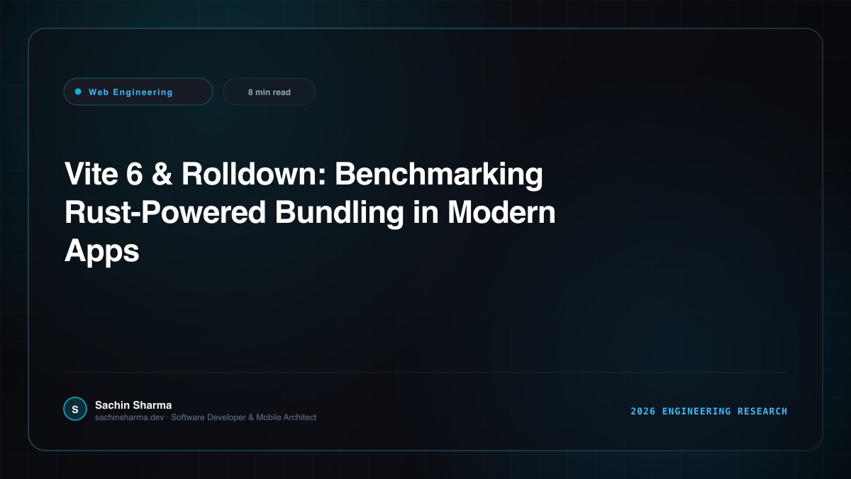 Vite 6 & Rolldown: Benchmarking Rust-Powered Bundling in Modern Apps