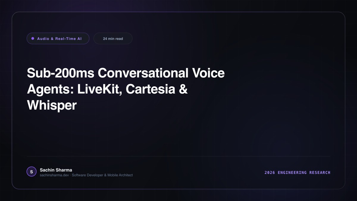 Sub-200ms Conversational Voice Agents: LiveKit, Cartesia & Whisper Turbo Pipelines