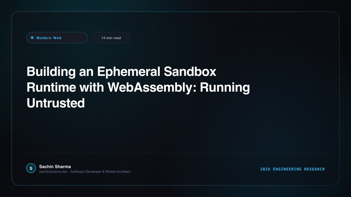 Building an Ephemeral Sandbox Runtime with WebAssembly: Running Untrusted Python Code inside the Browser