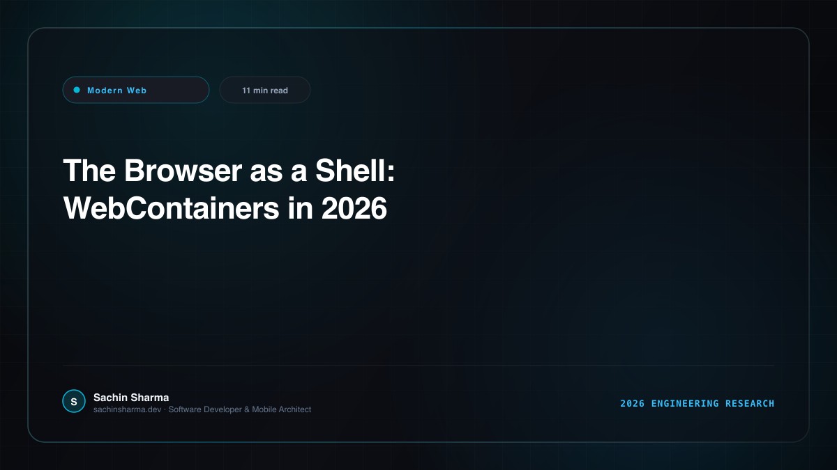 The Browser as a Shell: WebContainers in 2026