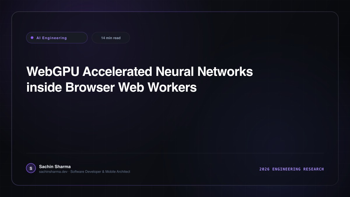 WebGPU Accelerated Neural Networks inside Browser Web Workers
