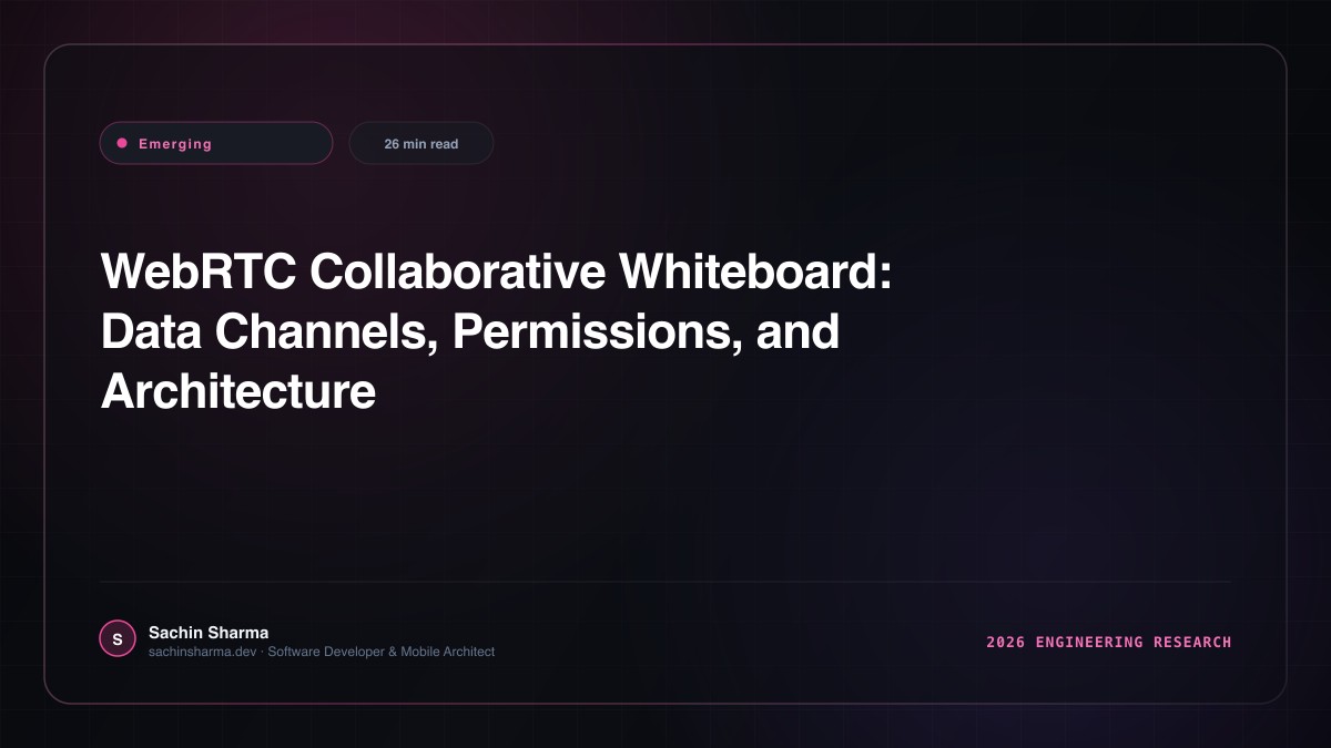 WebRTC Collaborative Whiteboard: Data Channels, Permissions, and Architecture