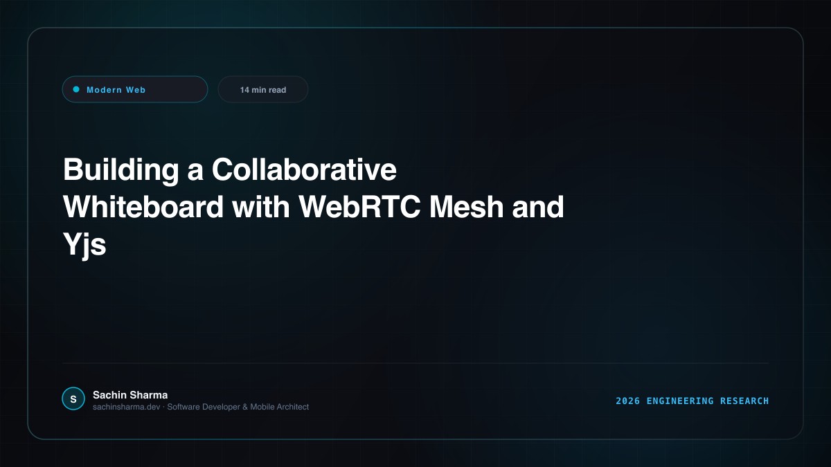 Building a Collaborative Whiteboard with WebRTC Mesh and Yjs CRDTs: Zero-Server Real-Time Vector Drawing